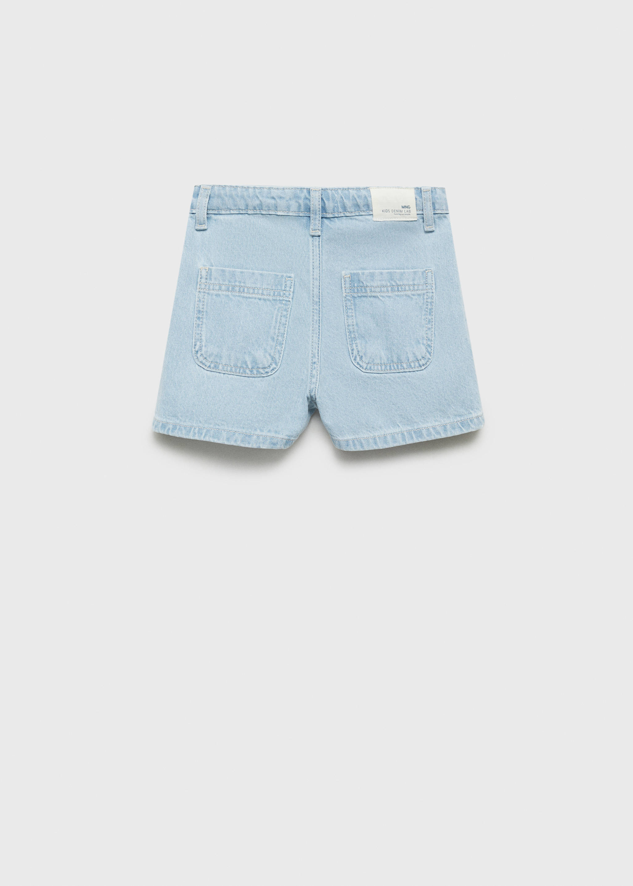 Denim shorts with pockets - Reverse of the article