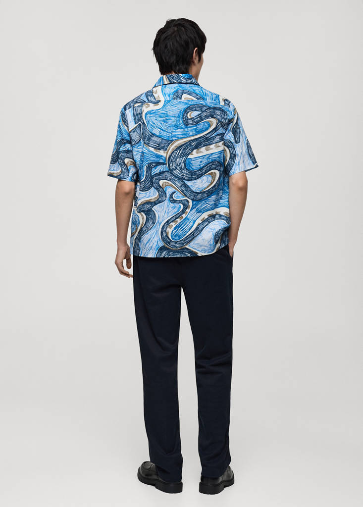Regular-fit printed shirt — Blue