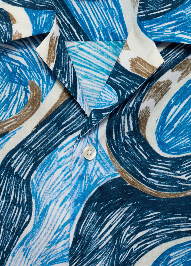 Regular-fit printed shirt — Blue