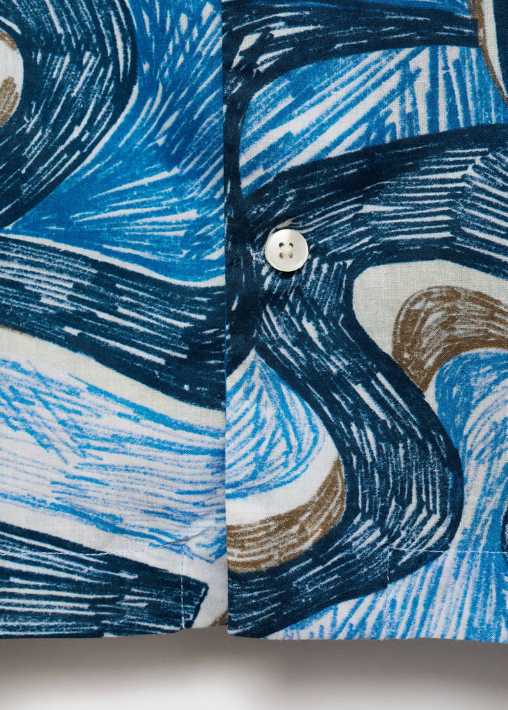 Regular-fit printed shirt — Blue