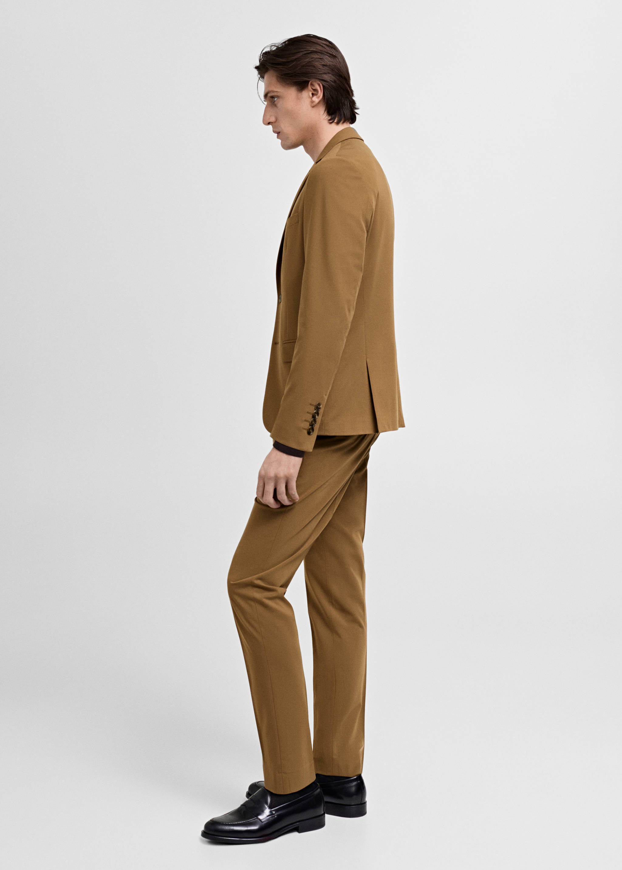 Stretch fabric super slim-fit suit trousers - Details of the article 6