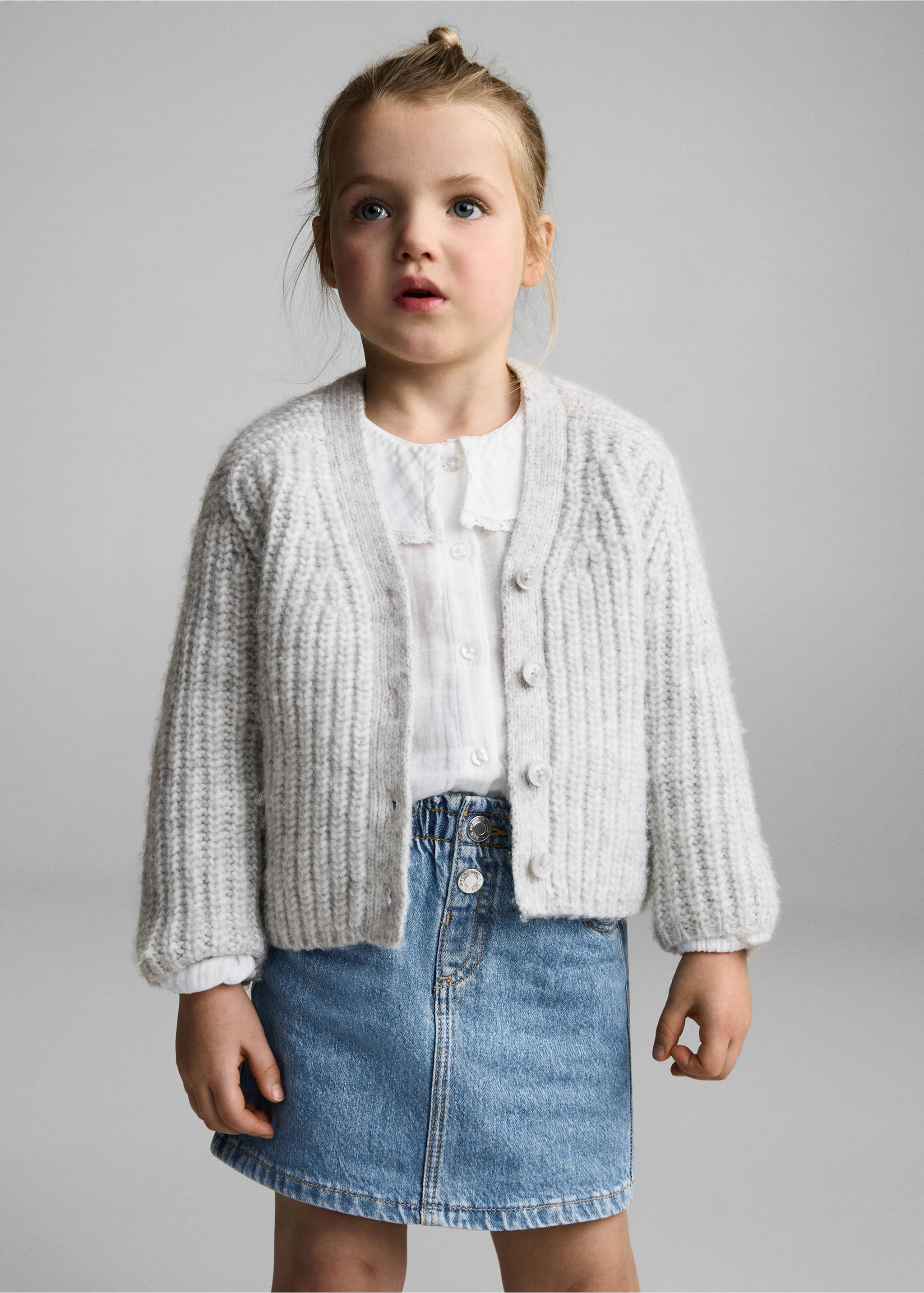 Falda denim - Plano medio, Azul medio. Ref: 87040626-00.