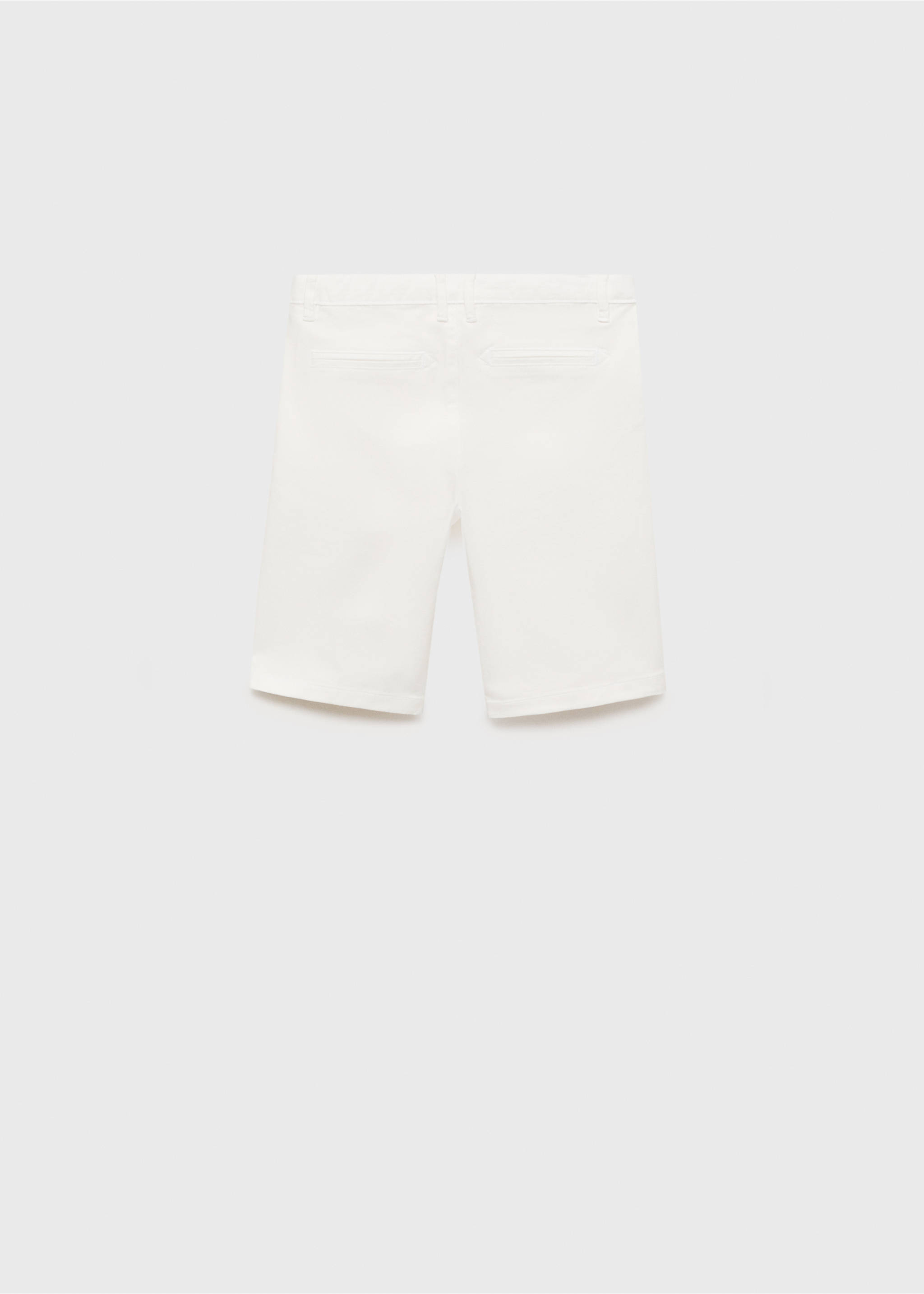 Bermudas slim fit chino algodón - Reverso del artículo, Blanco. Ref: 87040627-00.