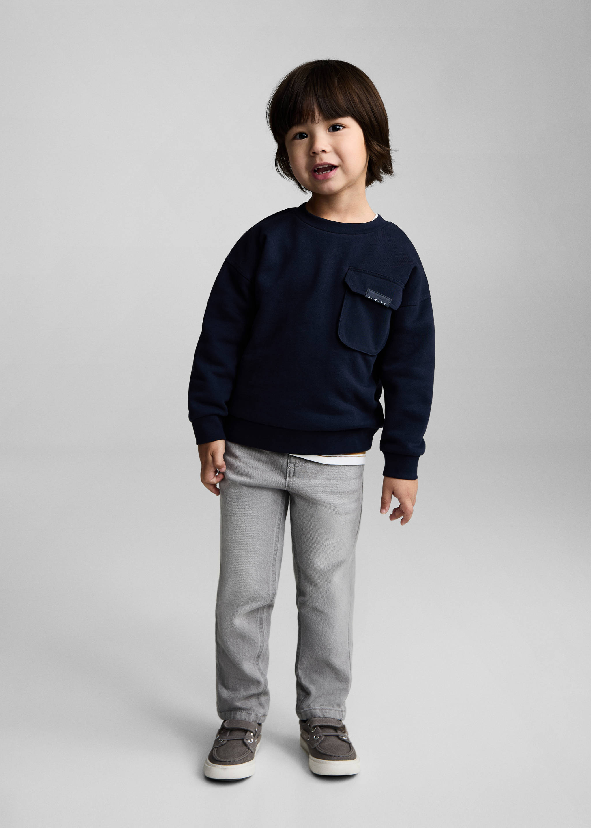 Sudadera algodón bolsillo - Plano general