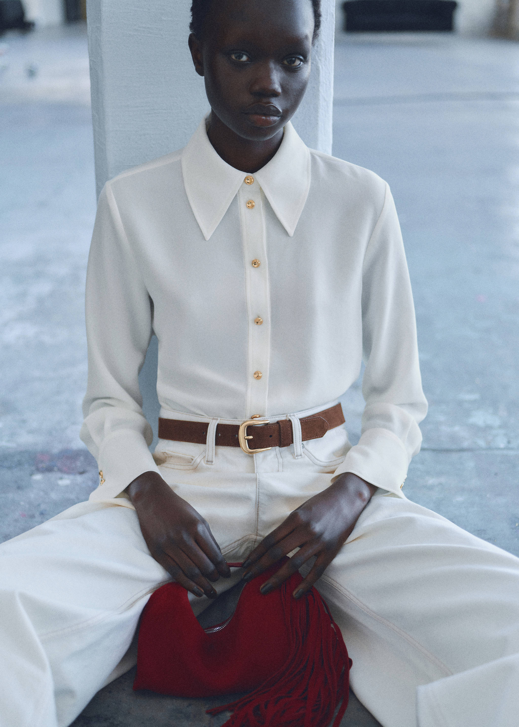 Chemise fluide à boutons - Plan général