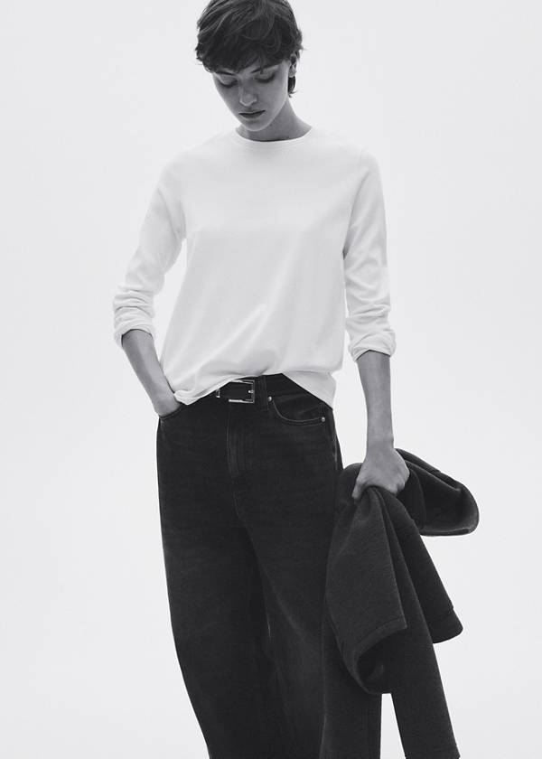 Cotton maternity t-shirt — White