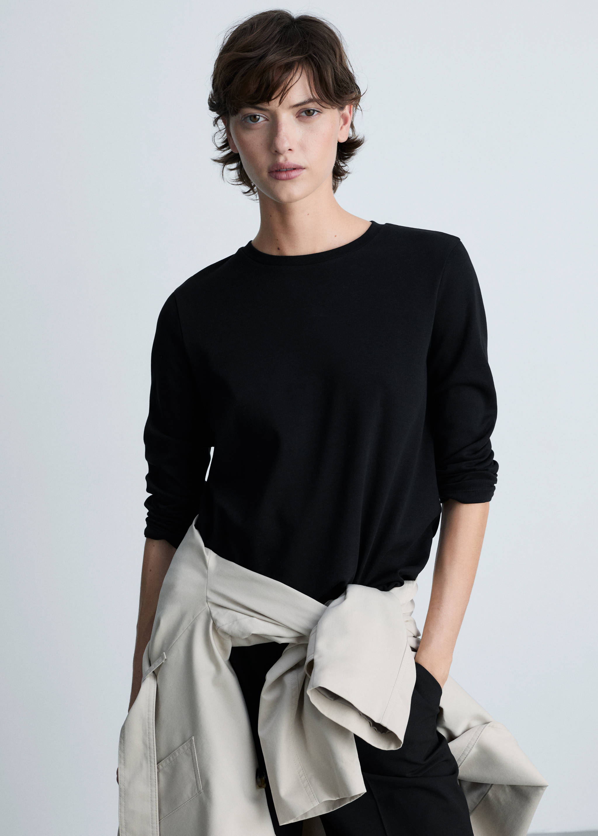 Cotton maternity t-shirt - Medium plane