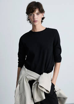 Cotton maternity t-shirt — Black 1