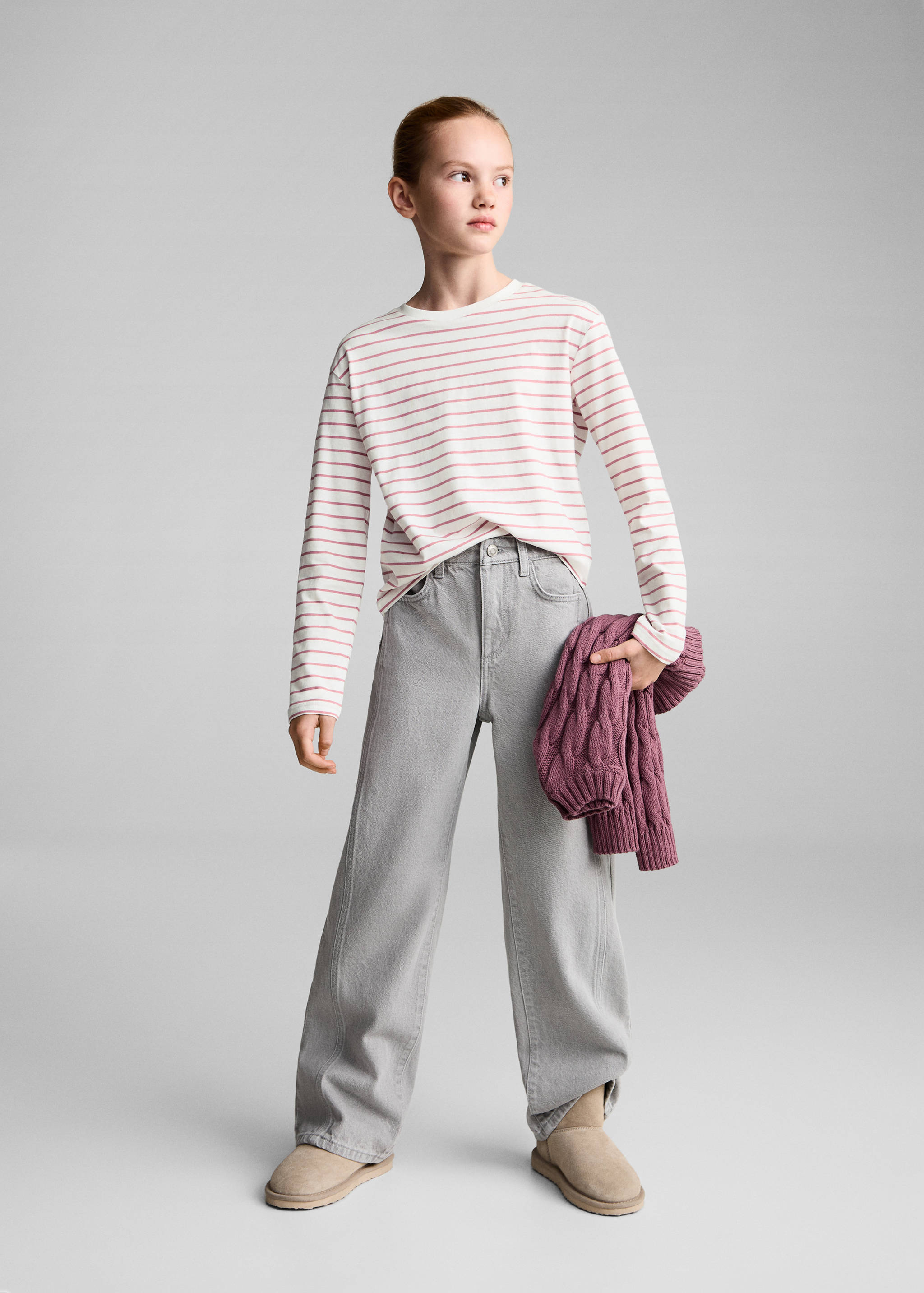 T-shirt coton à rayures - Plan général