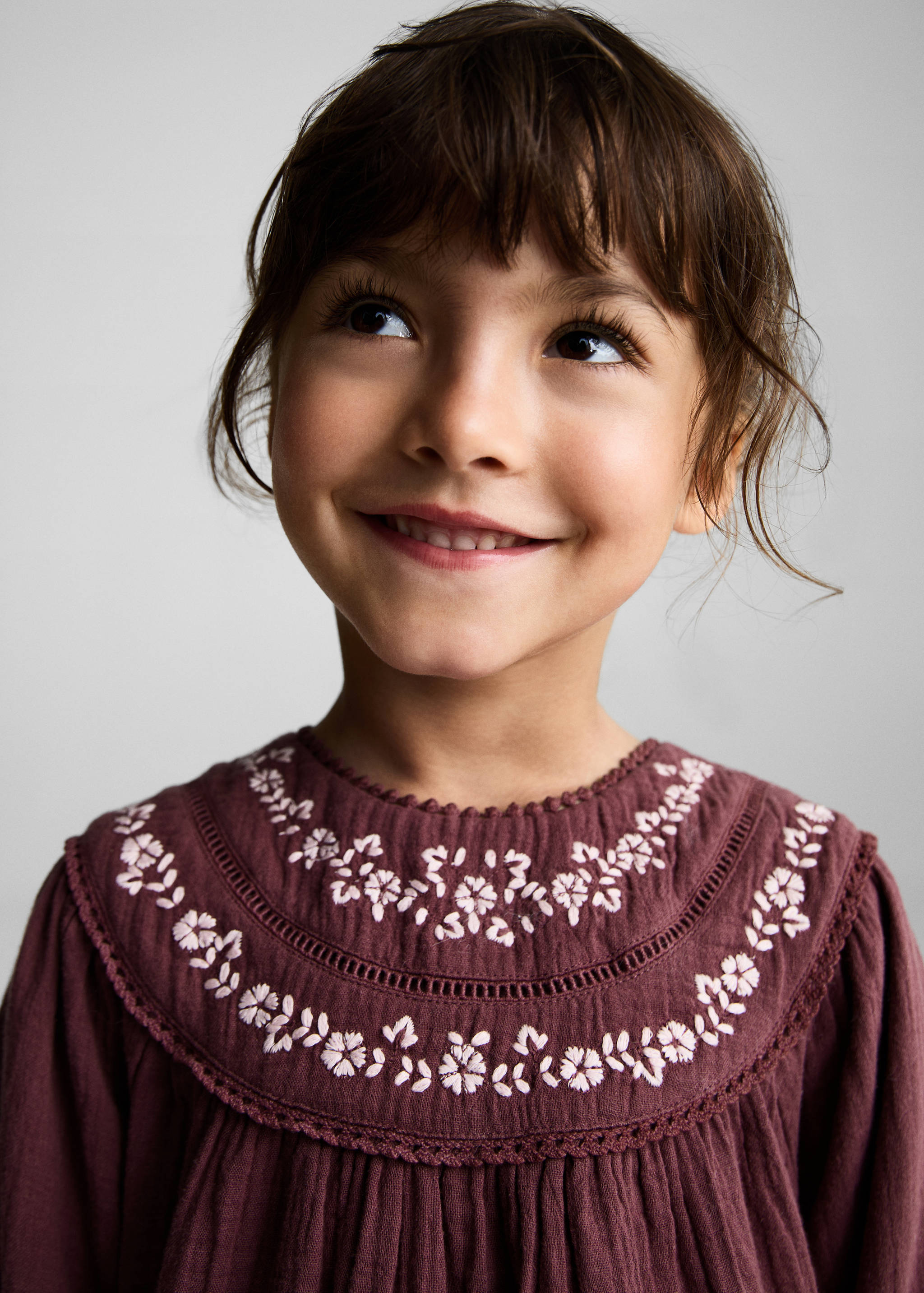 Embroidered cotton dress - Details of the article 1