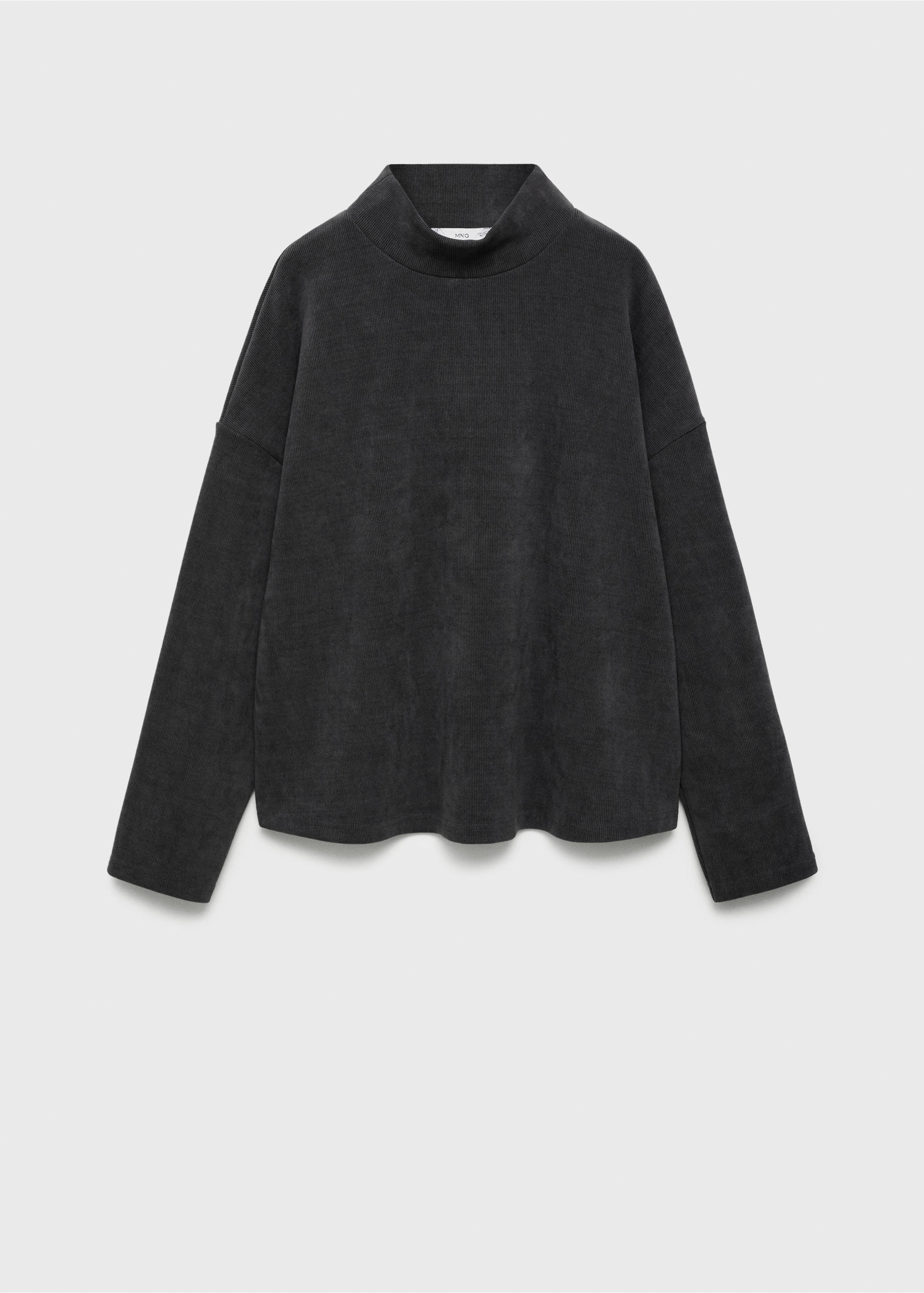 Corduroy maternity sweater - Article without model, Dark Heather Grey. Ref: 87040644-00.