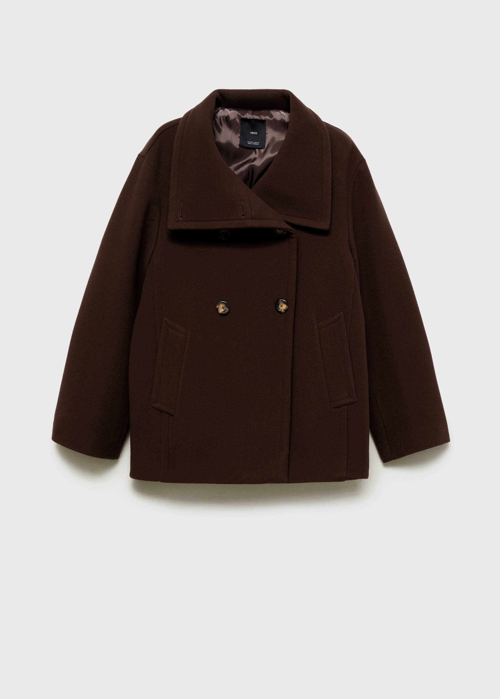 Короткое пальто из чистой шерсти - Изделие без модели