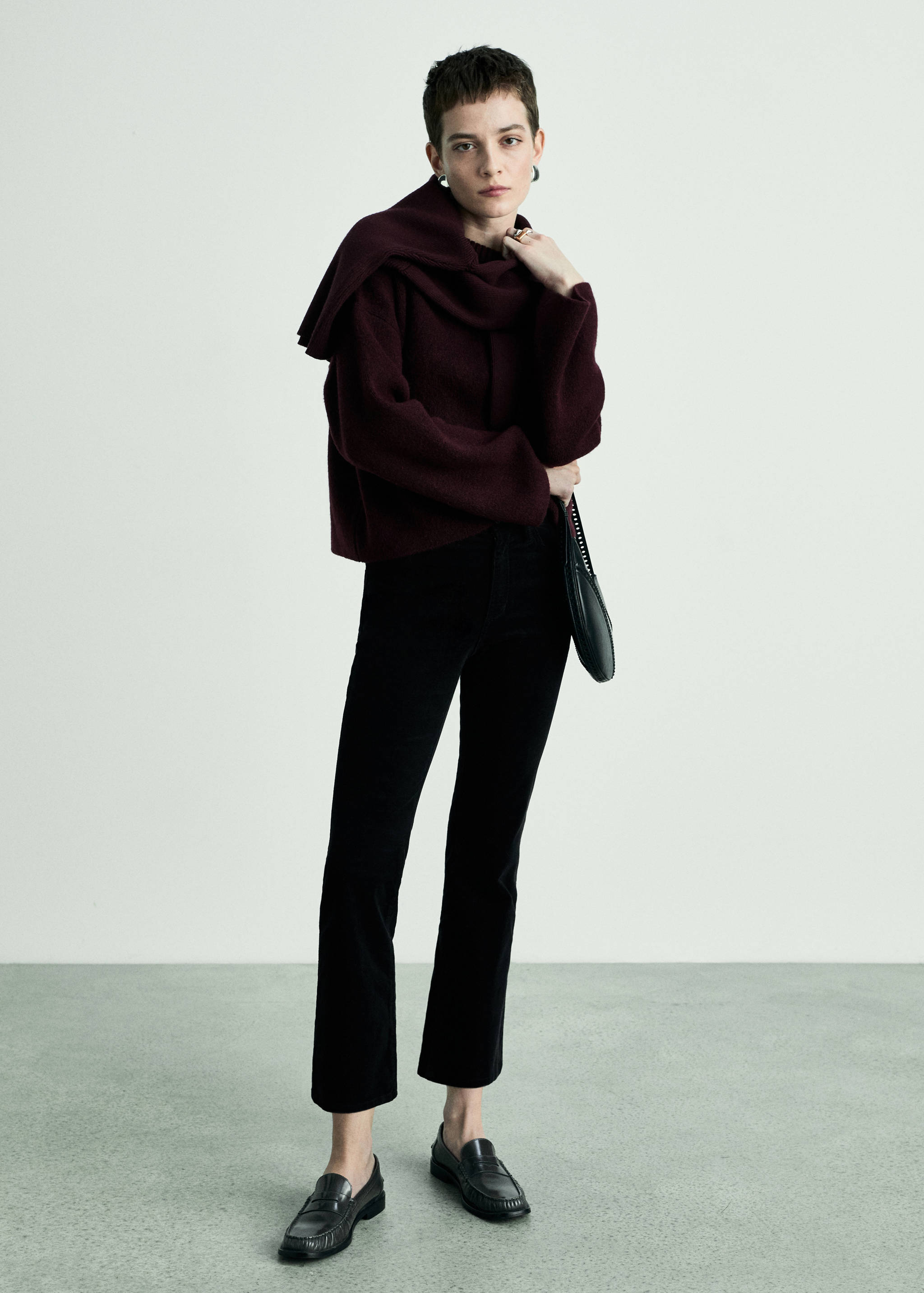 Sienna flared cropped corduroy jeans - General plane