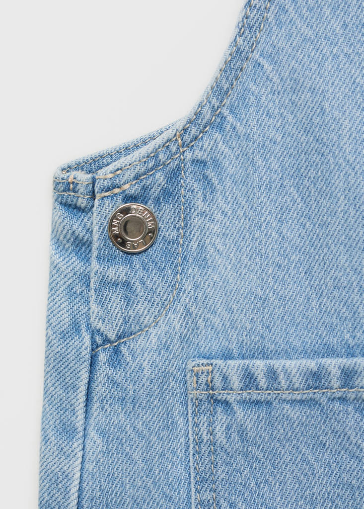 Short denim pinafore — Light Blue