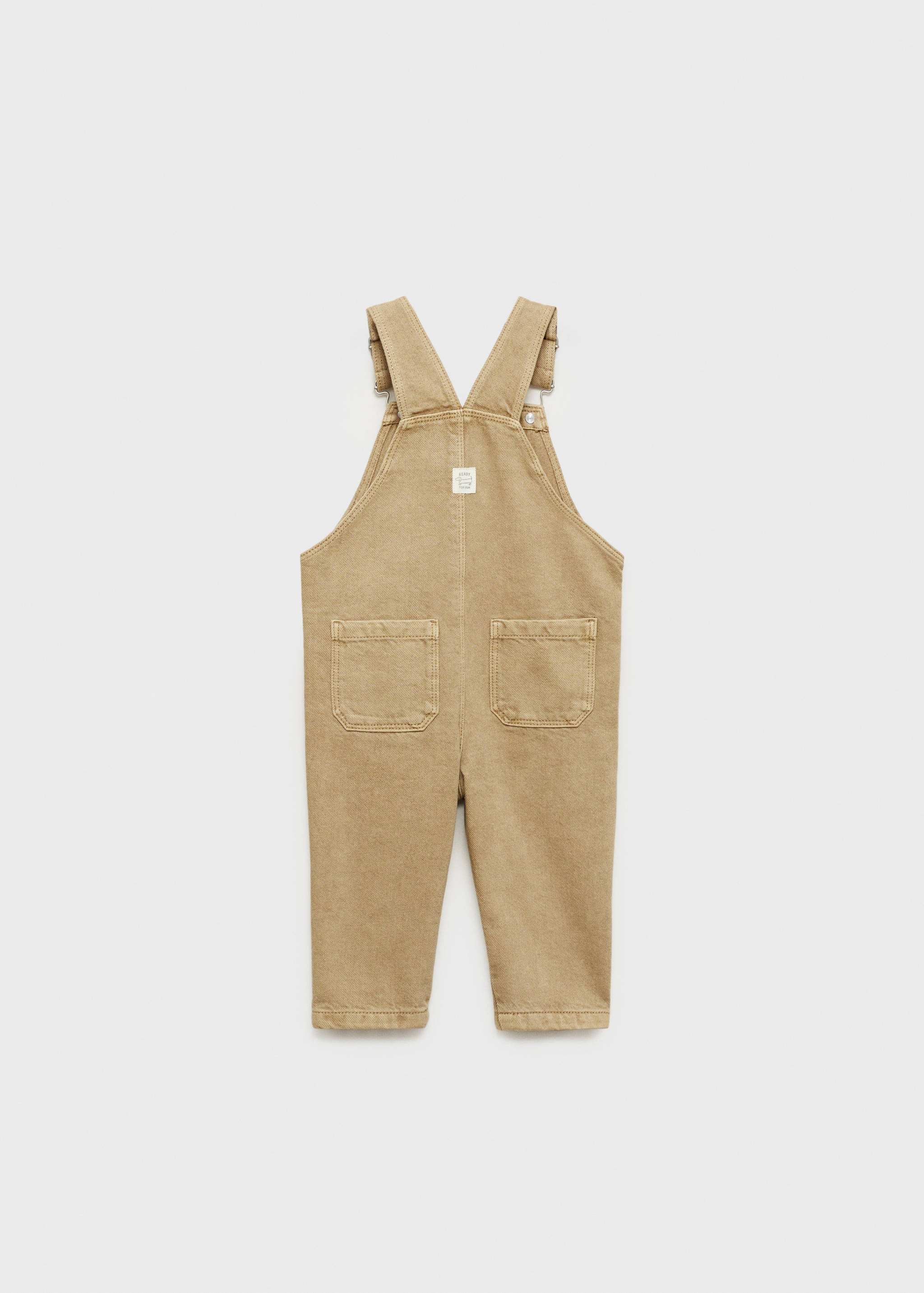Long denim dungarees - Reverse of the article