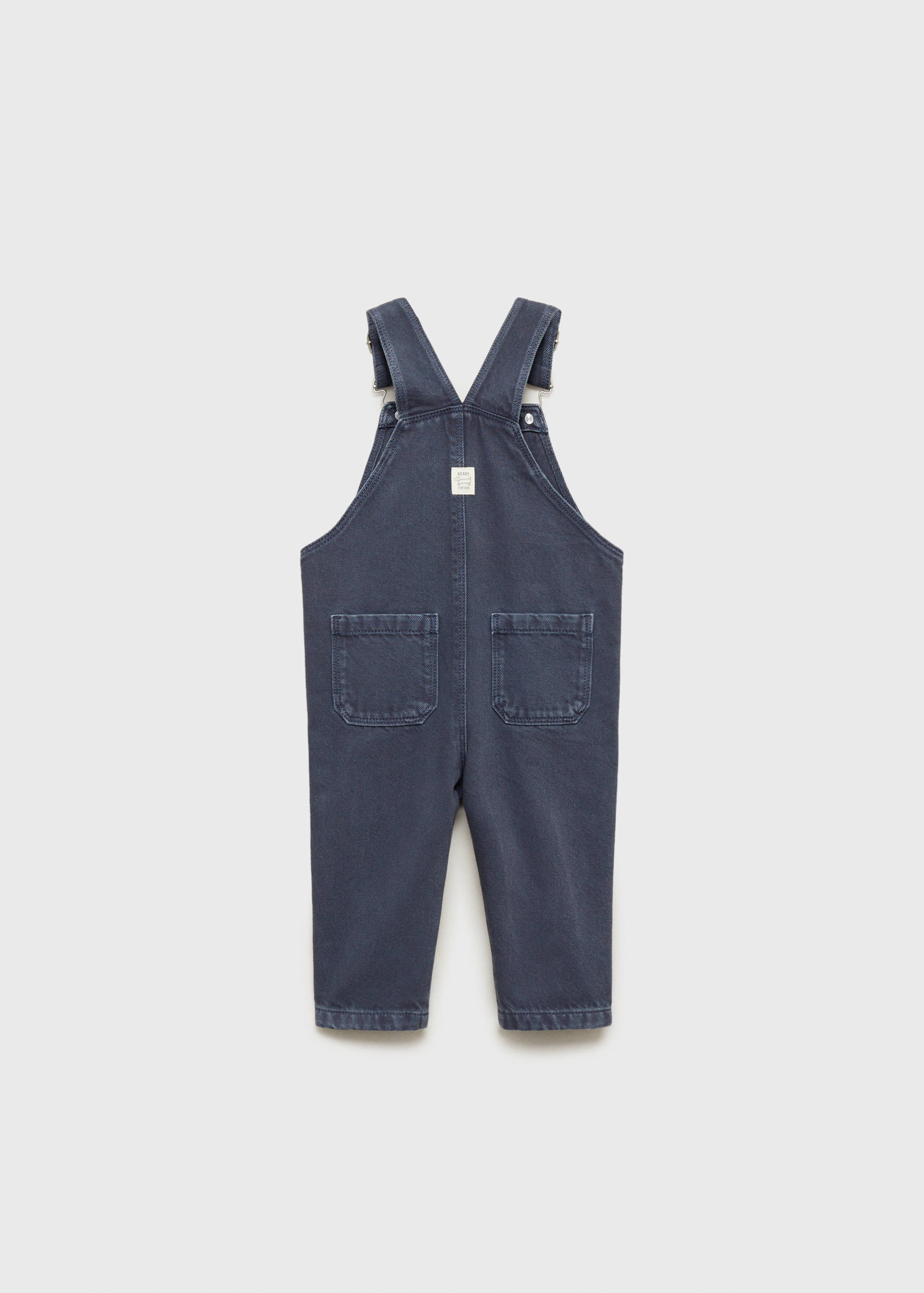 Long denim dungarees - Reverse of the article