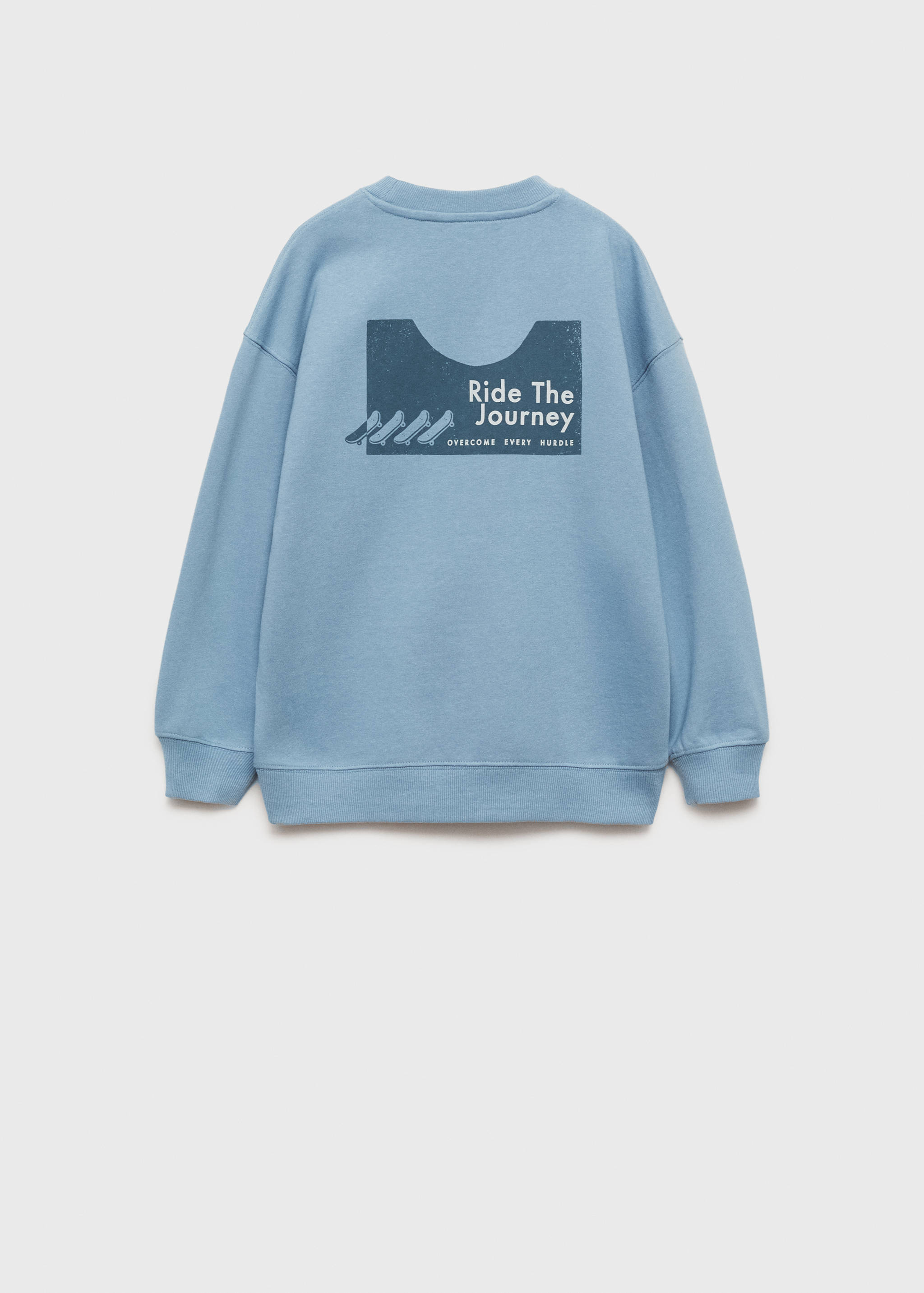 Принтованный свитшот из хлопка - Обратная сторона изделия