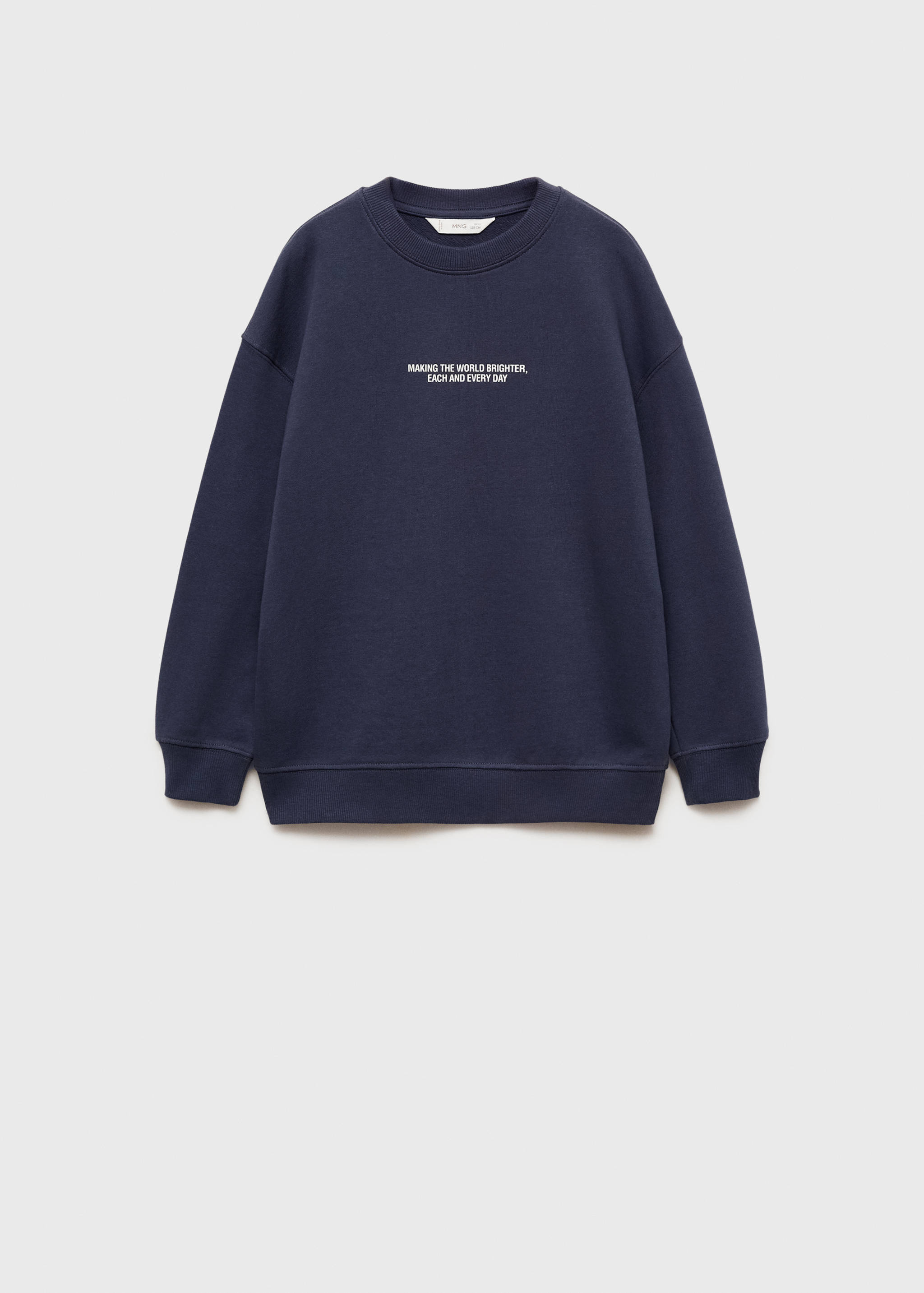 Desenli pamuklu sweatshirt - Modelsiz ürün