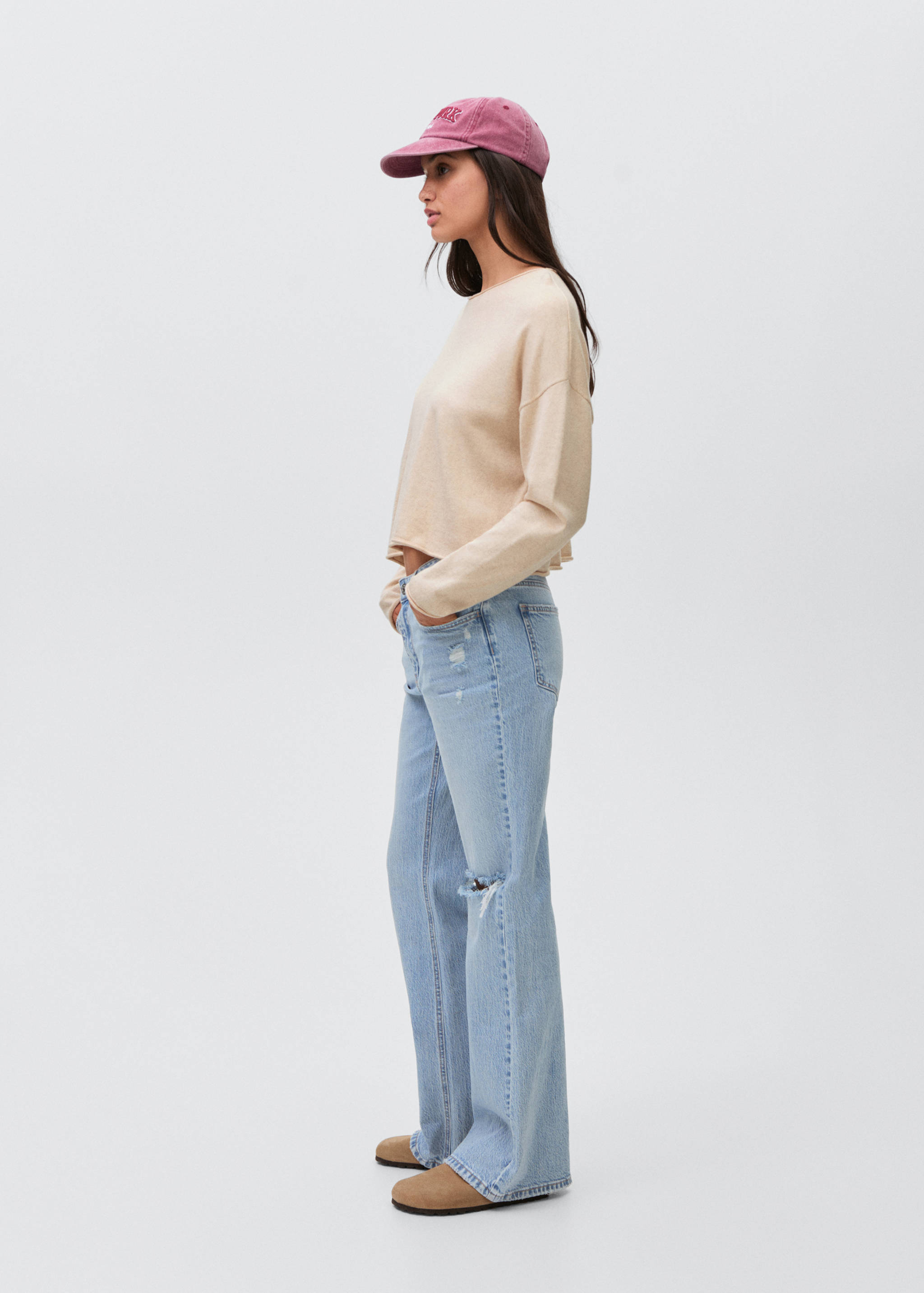 Oversized fine-knit sweater - General plane