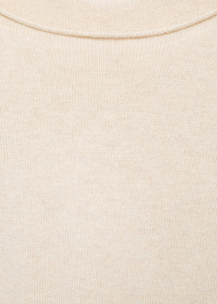 Oversized fine-knit sweater — Sand