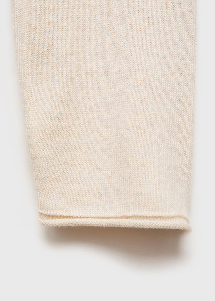 Oversized fine-knit sweater — Sand
