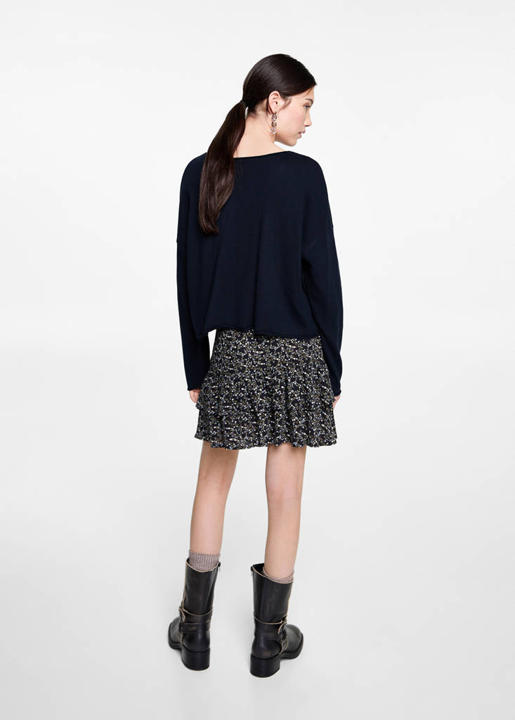 Oversized fine-knit sweater — Dark Navy