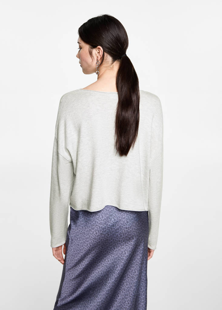 Oversized fine-knit sweater — Light Heather Grey