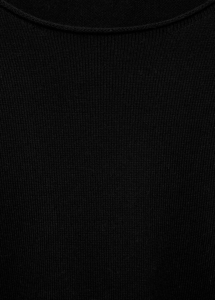 Oversized fine-knit sweater — Black