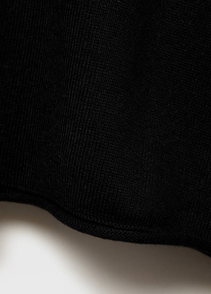 Oversized fine-knit sweater — Black