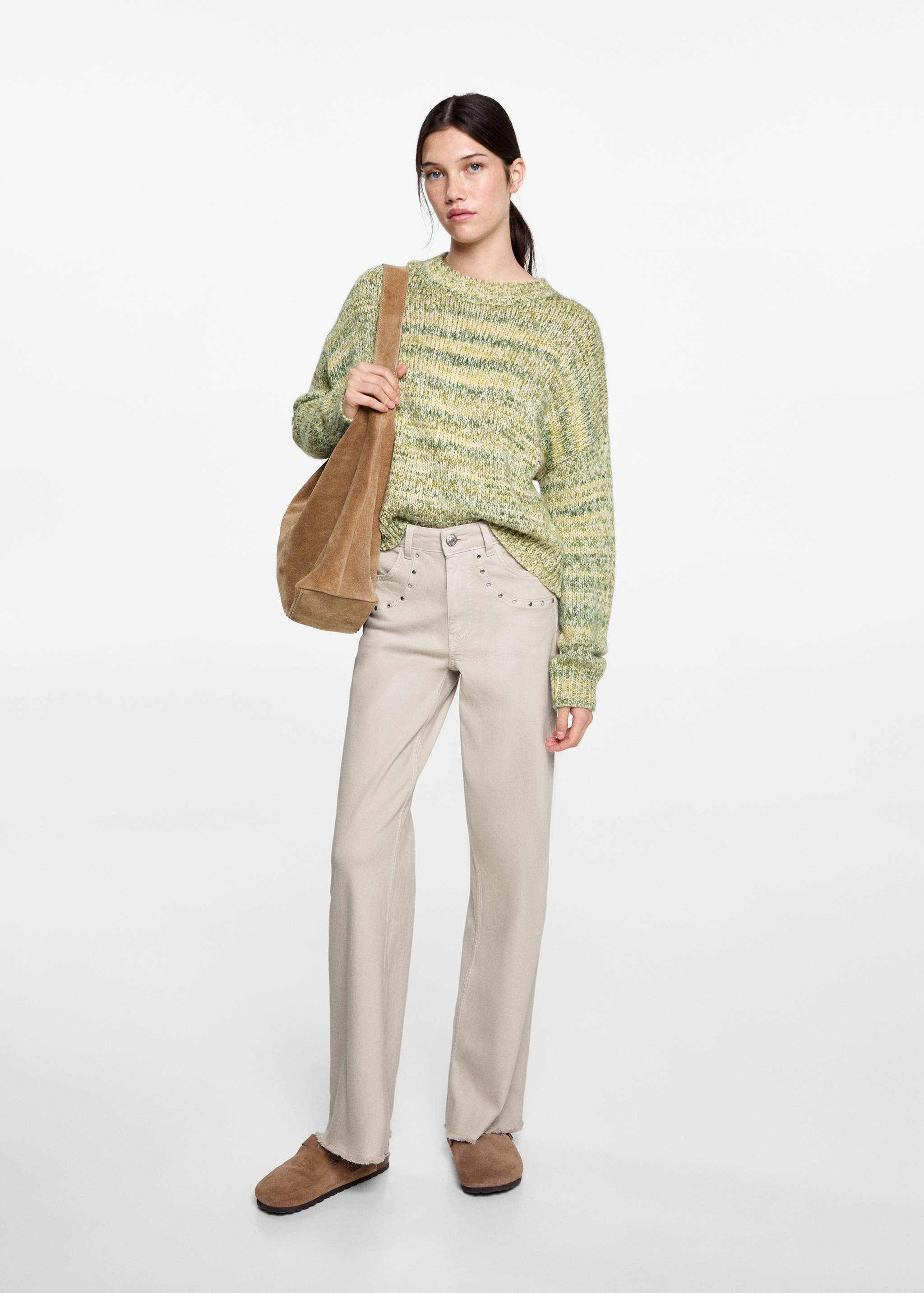 Marbled knitted sweater - General plane