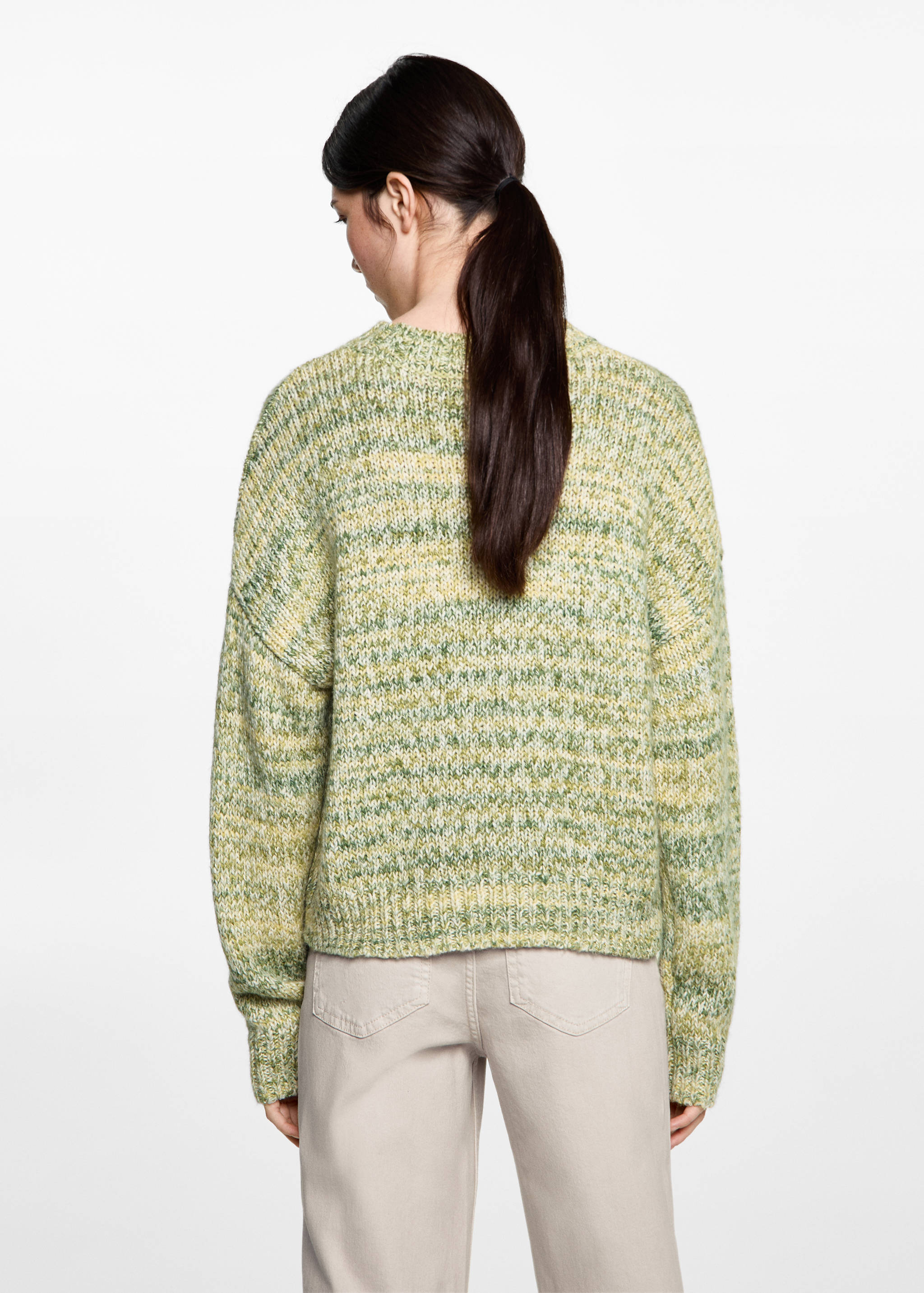 Marbled knitted sweater - Reverse of the article