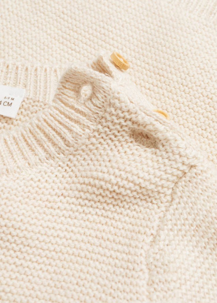 Knit pocket sweater — Sand