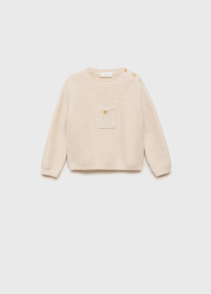 Knit pocket sweater — Sand