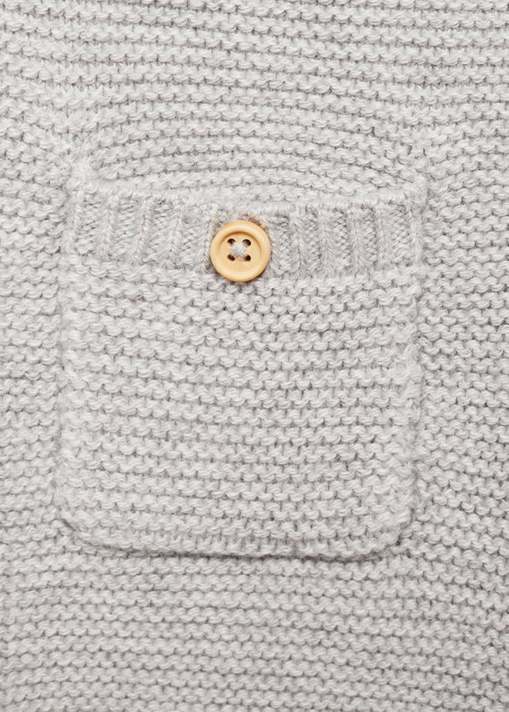 Knit pocket sweater — Medium Heather Grey