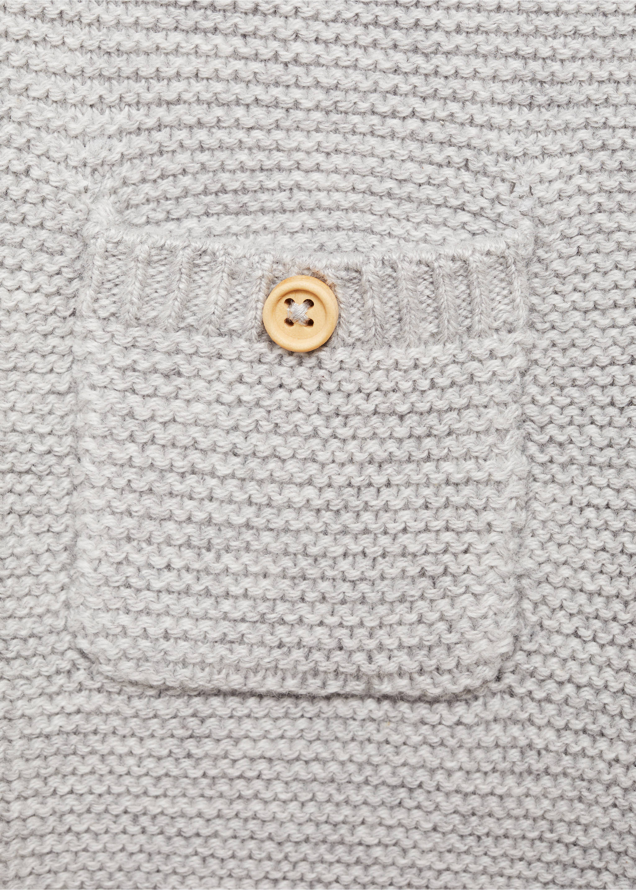 Knit pocket sweater - Details of the article 8, Medium Heather Grey. Ref: 87041521-00.