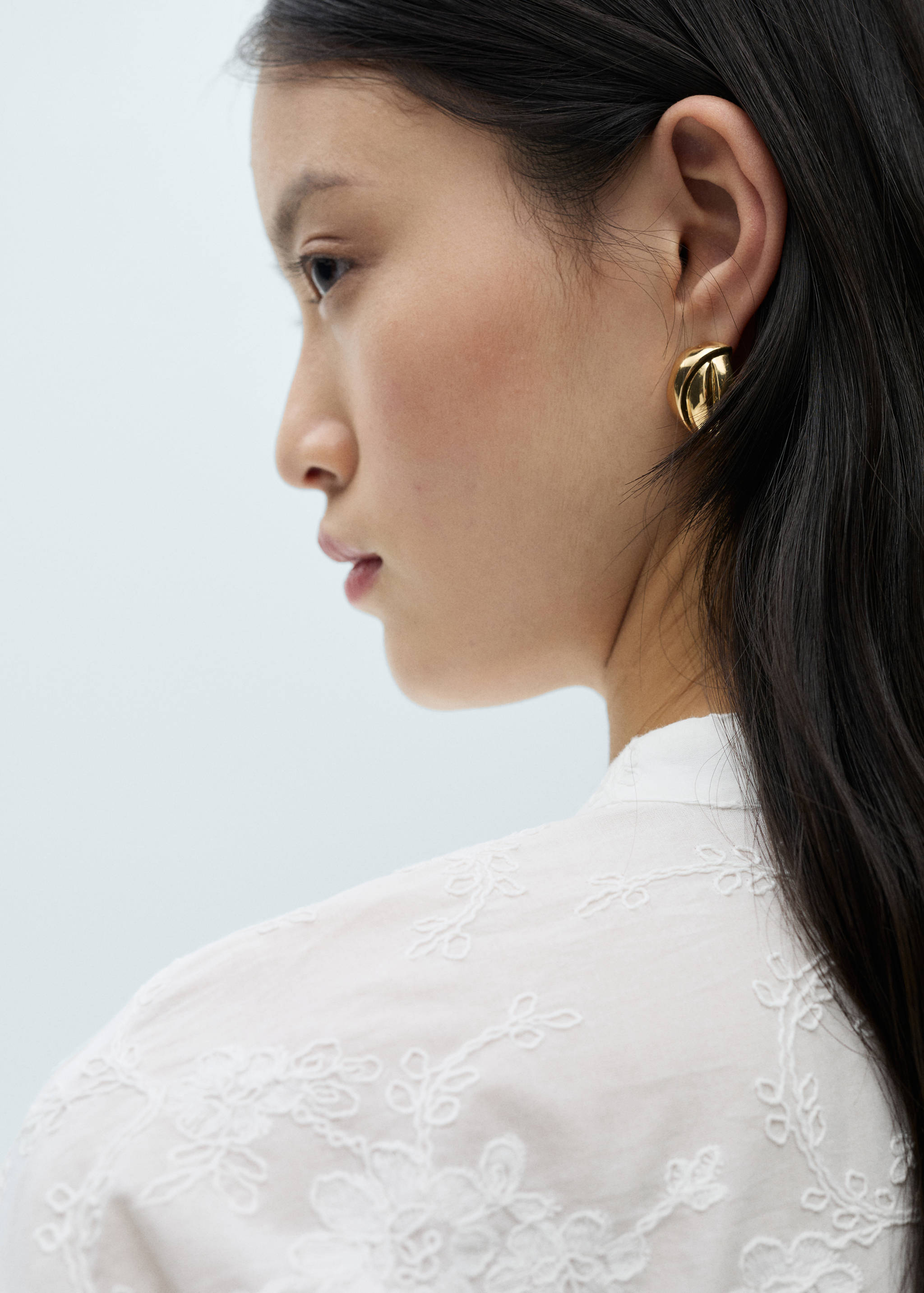 Βαμβακερή μπλούζα με κεντημένες λεπτομέρειες - Λεπτομέρεια του προϊόντος 1