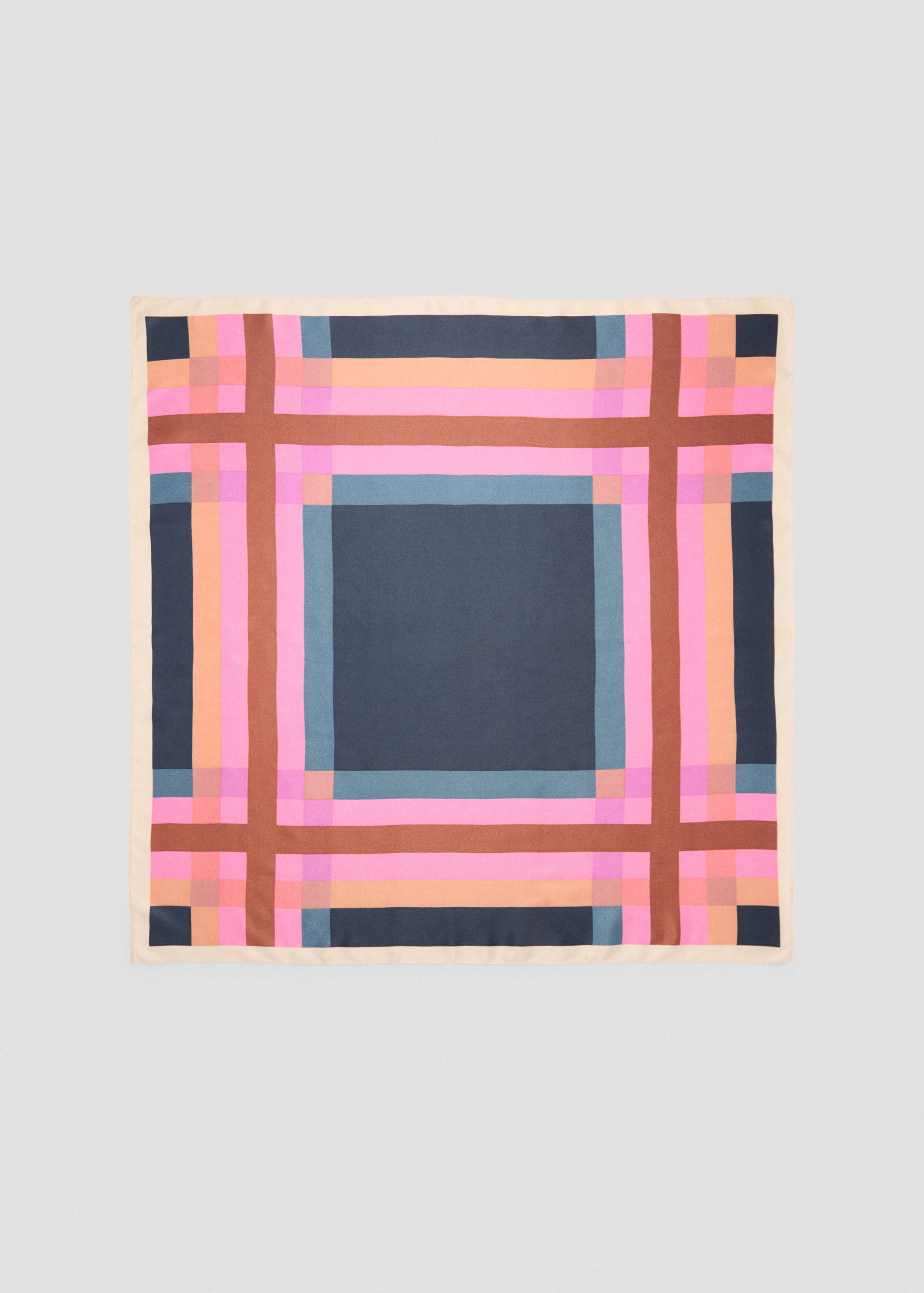 Атласный платок в клетку - Изделие без модели