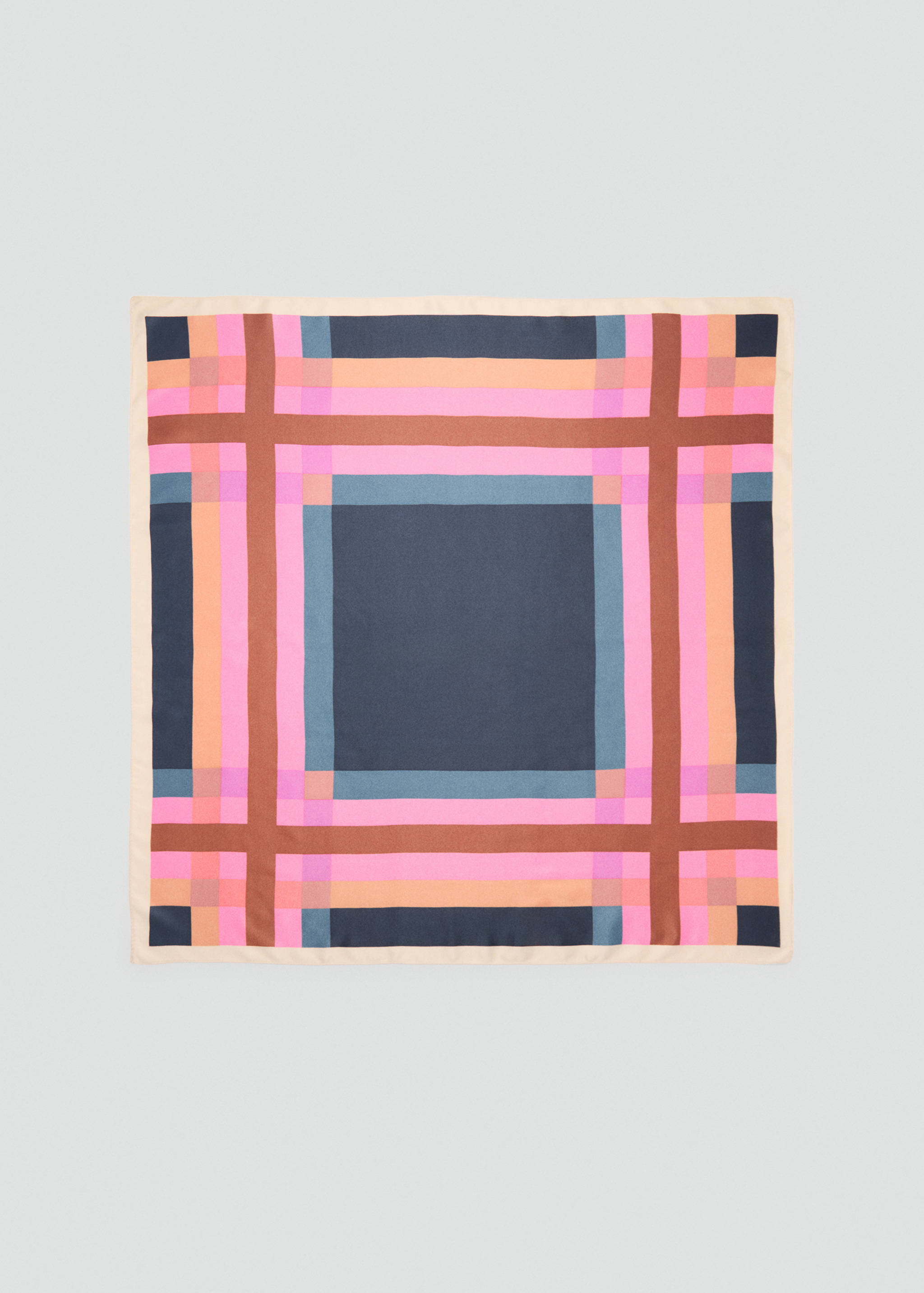 Satin check scarf - Article without model
