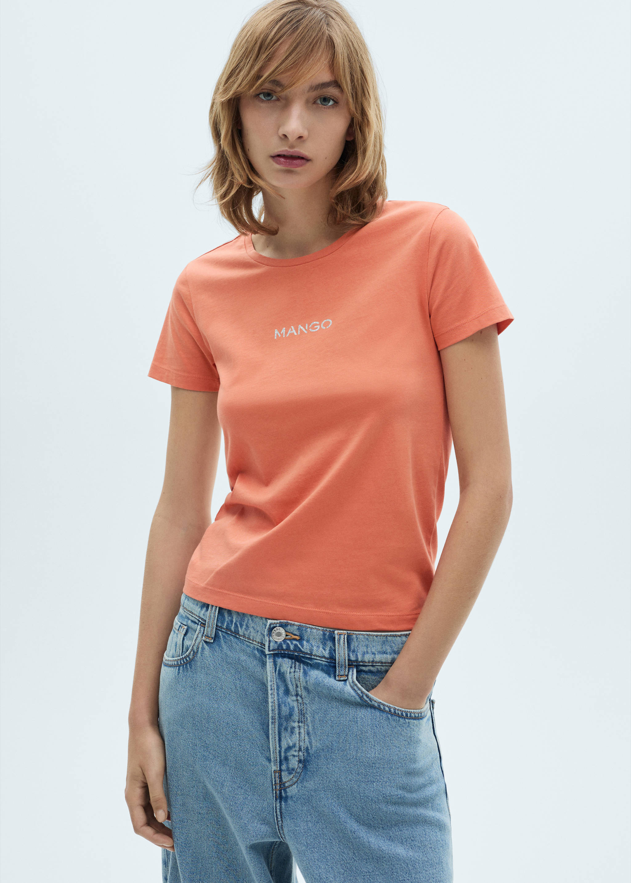 T-shirt logo en coton - Plan moyen