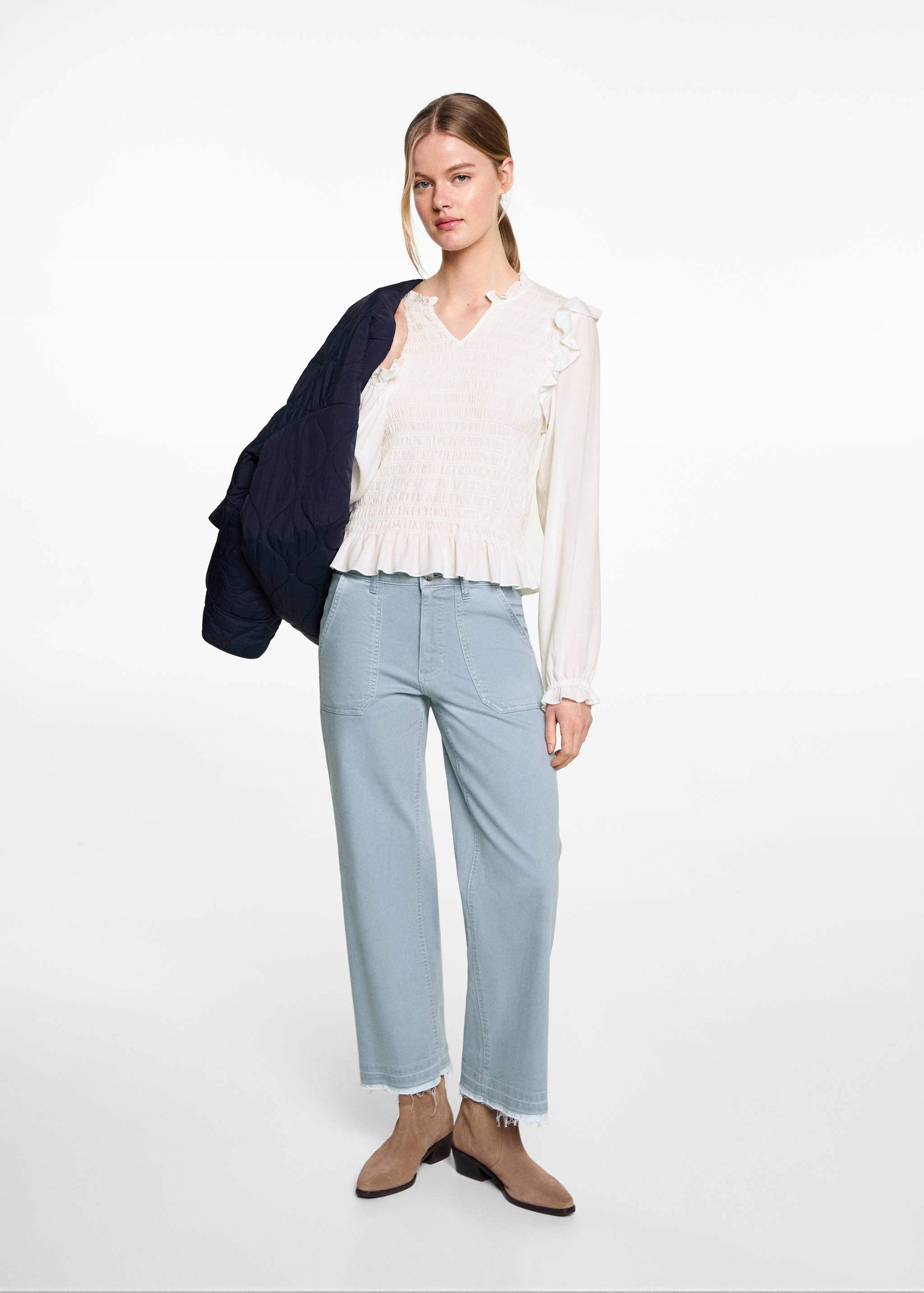 Blouse froncée volants - Plan général