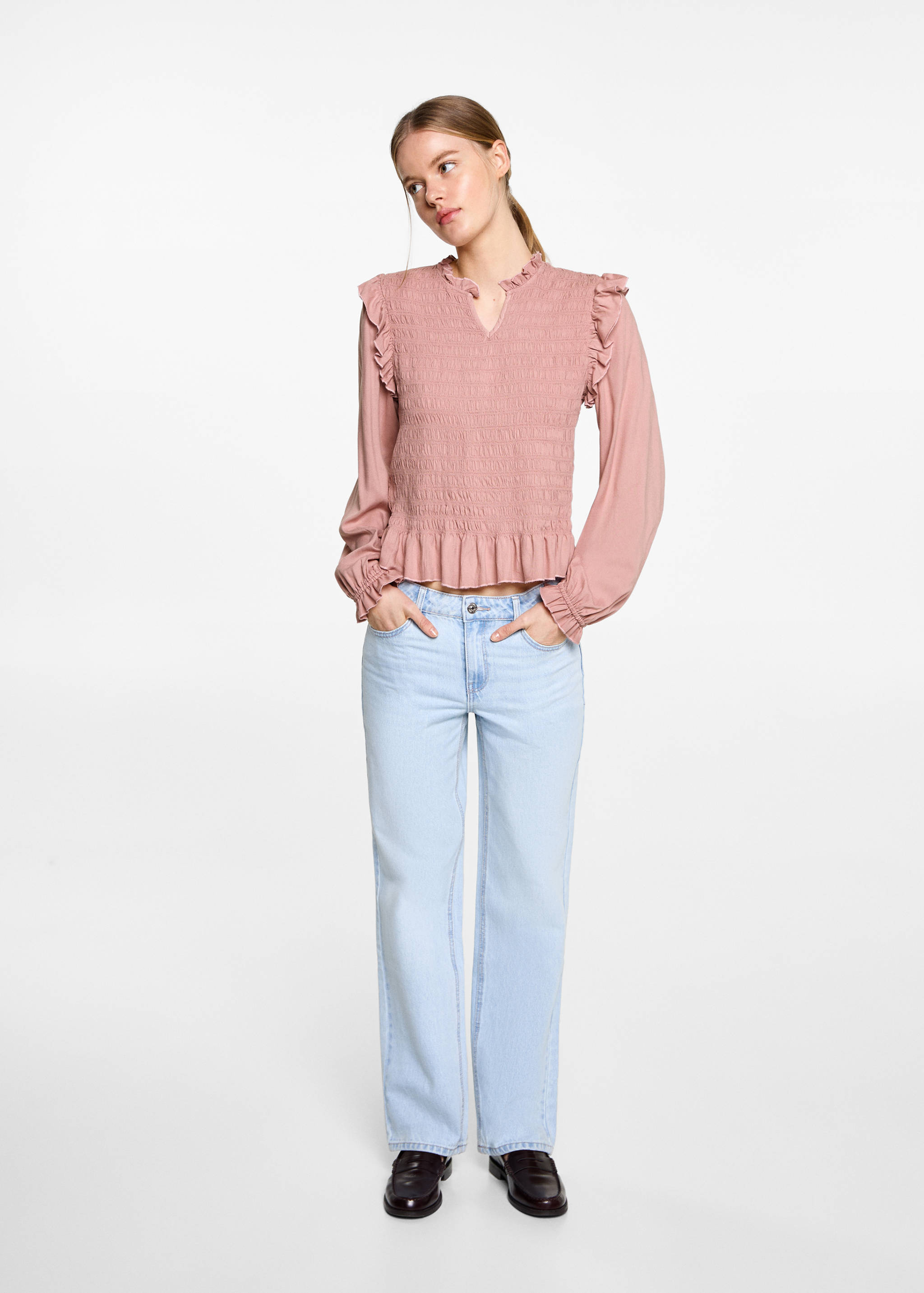 Blouse froncée volants - Plan général