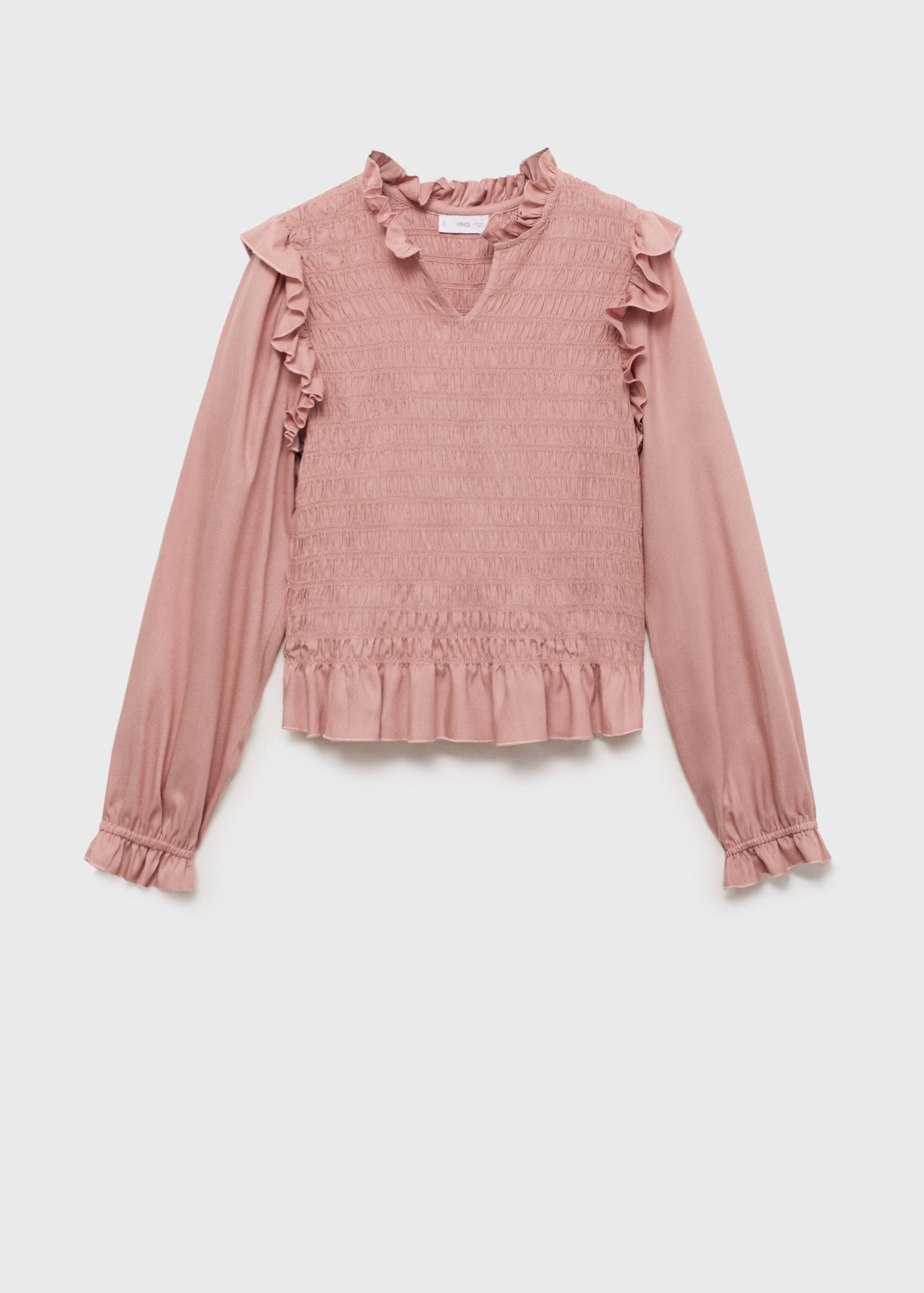 Ruched blouse with ruffles - Article without model