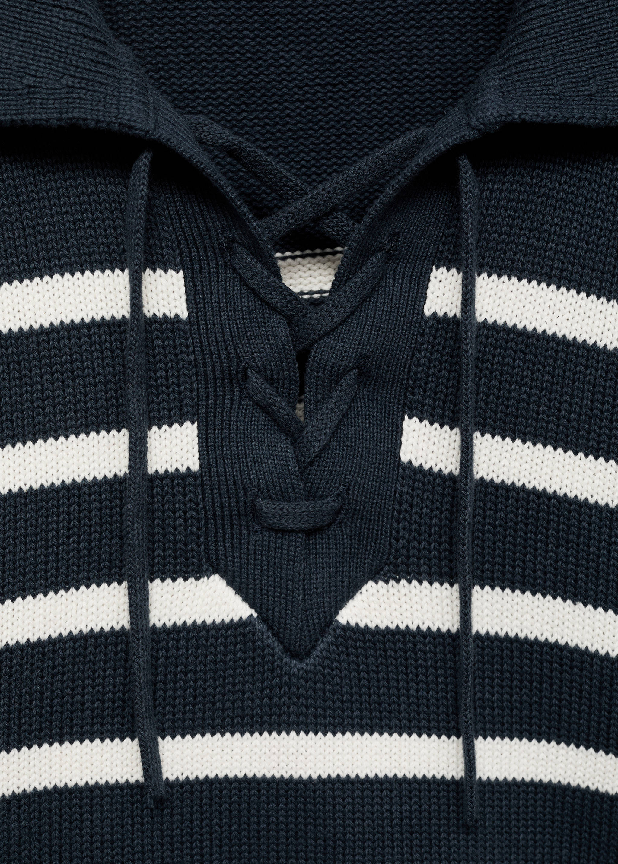 Striped polo-neck sweater - Details of the article 8