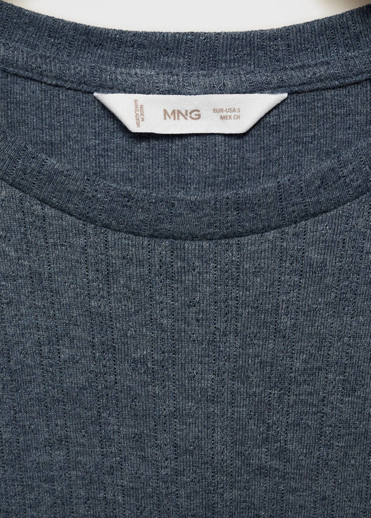 Sleeve detail t-shirt — Blue