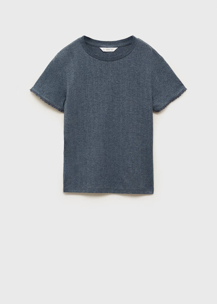 Sleeve detail t-shirt — Blue