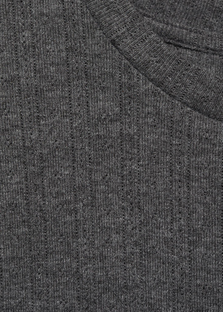 Sleeve detail t-shirt — Dark Heather Grey