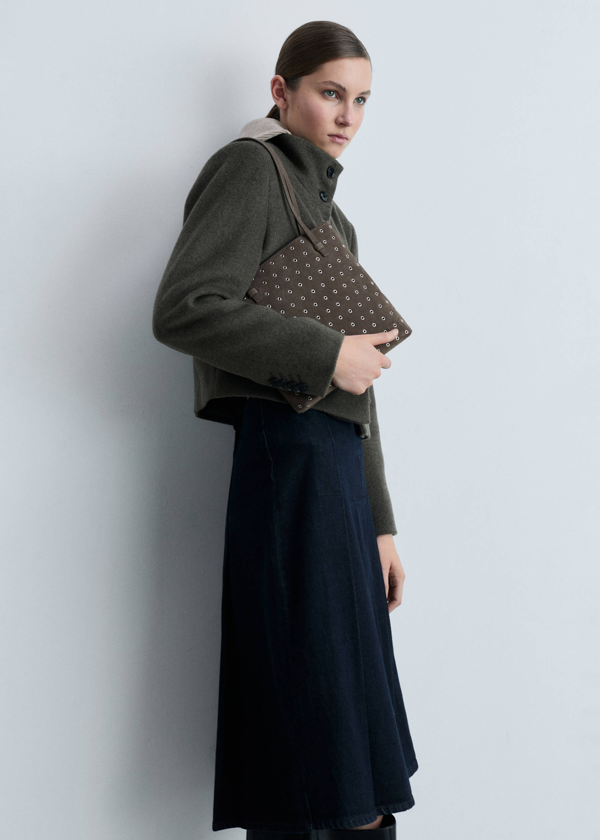 Borsa spalla pelle fustellata - Piano generale