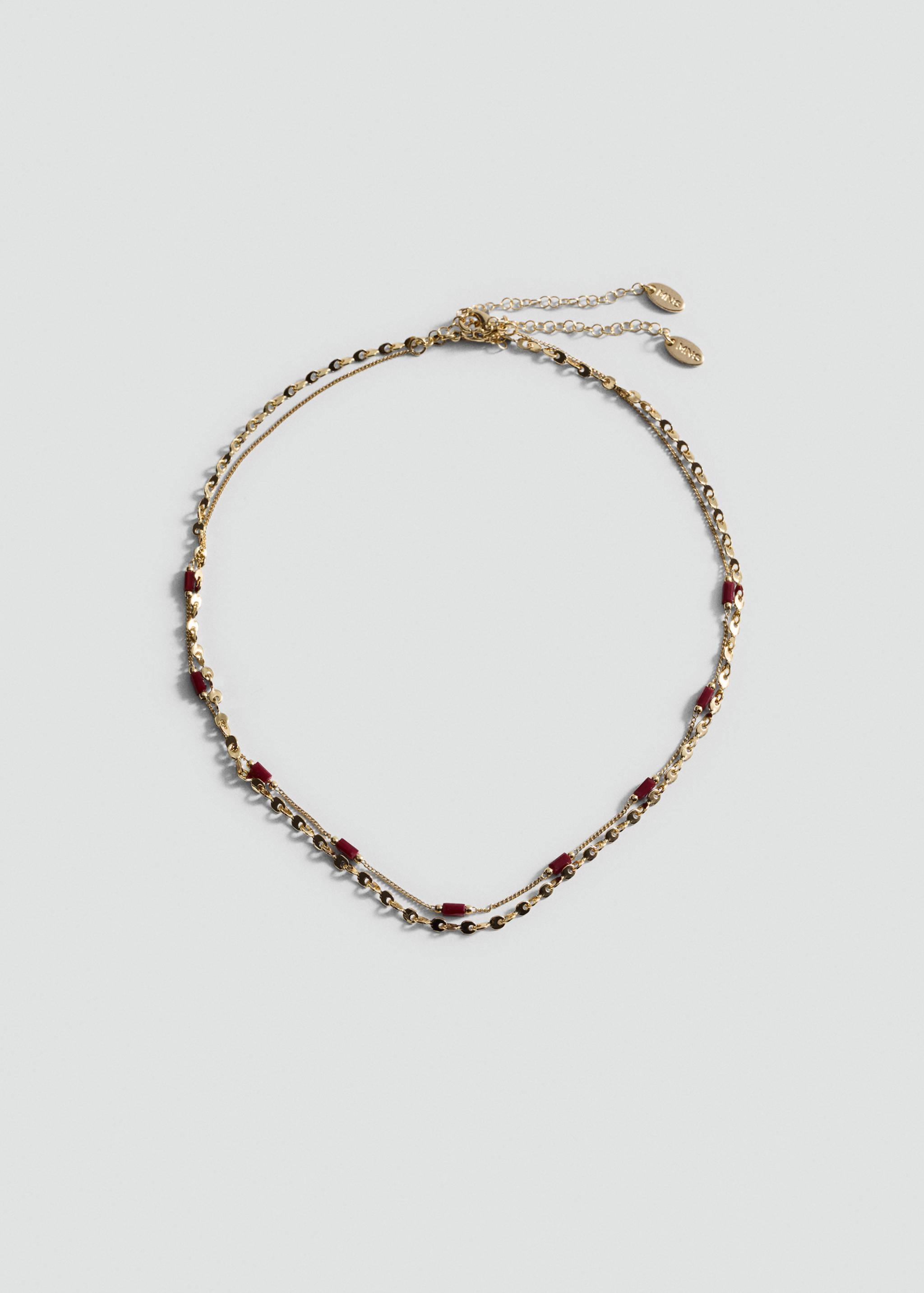 Double-chain crystal necklace - Article without model