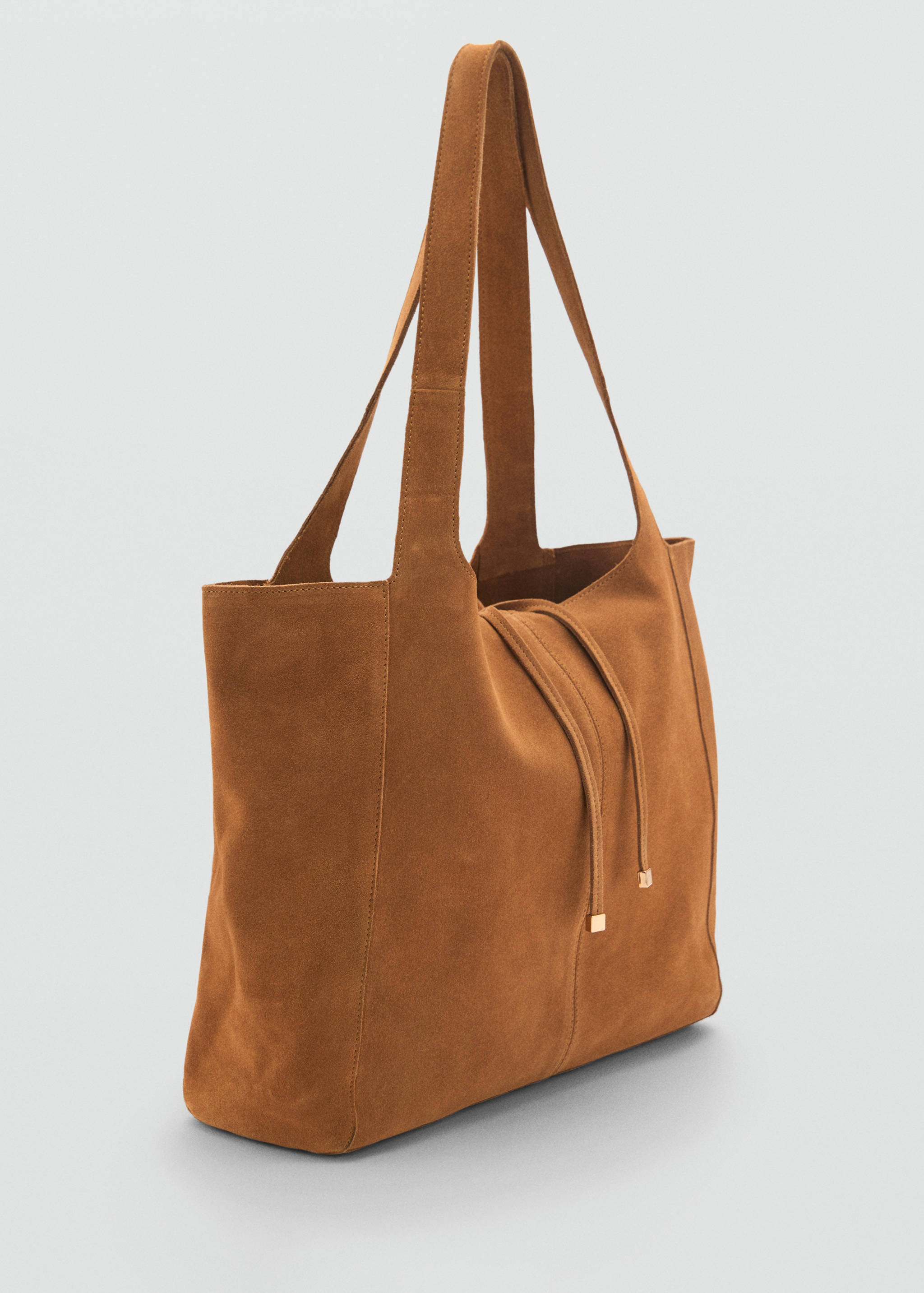 Suede shopper bag - Medium plane
