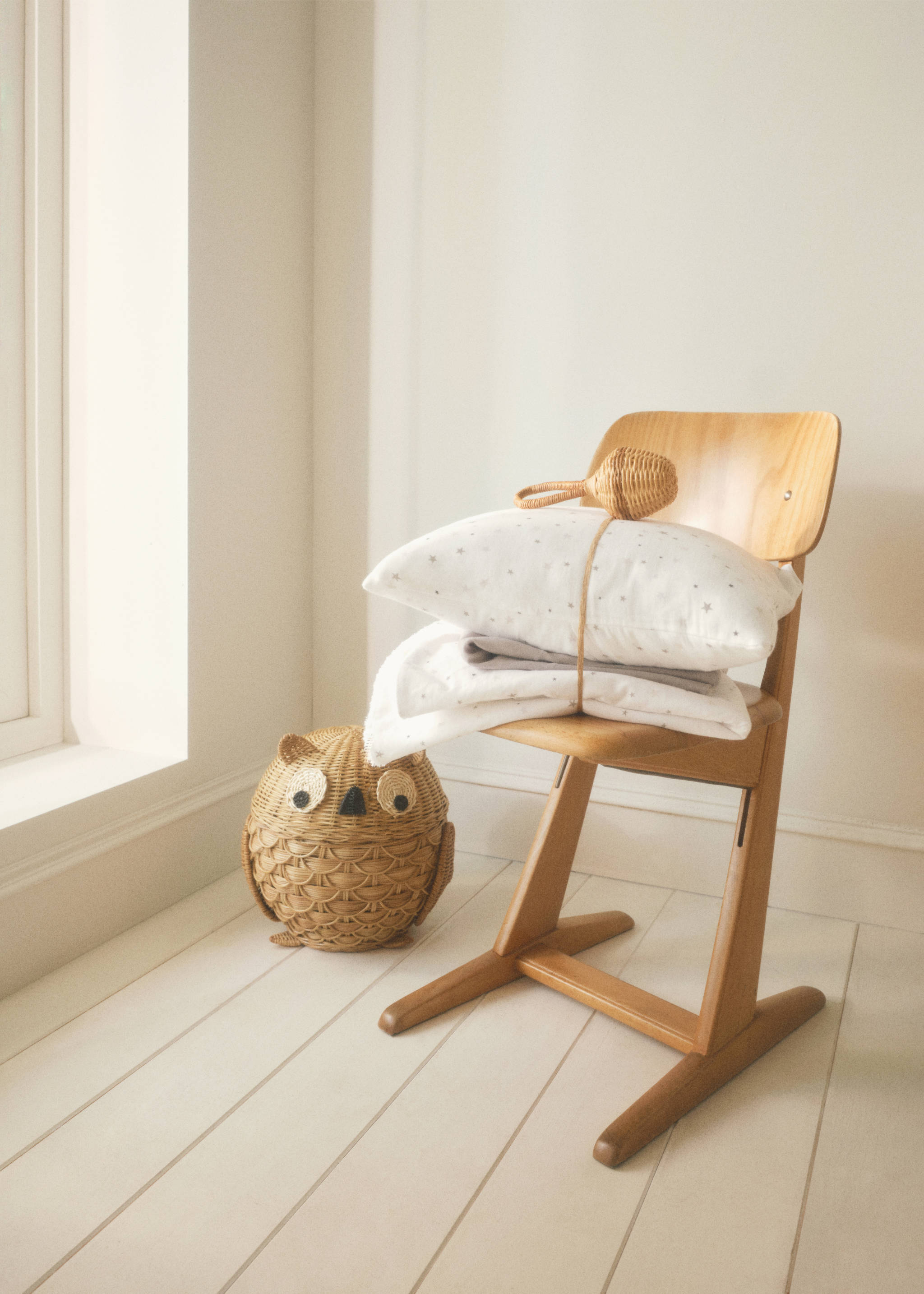 Cotton floral-print children’s cushion cover 40x40 cm - Details of the article 6